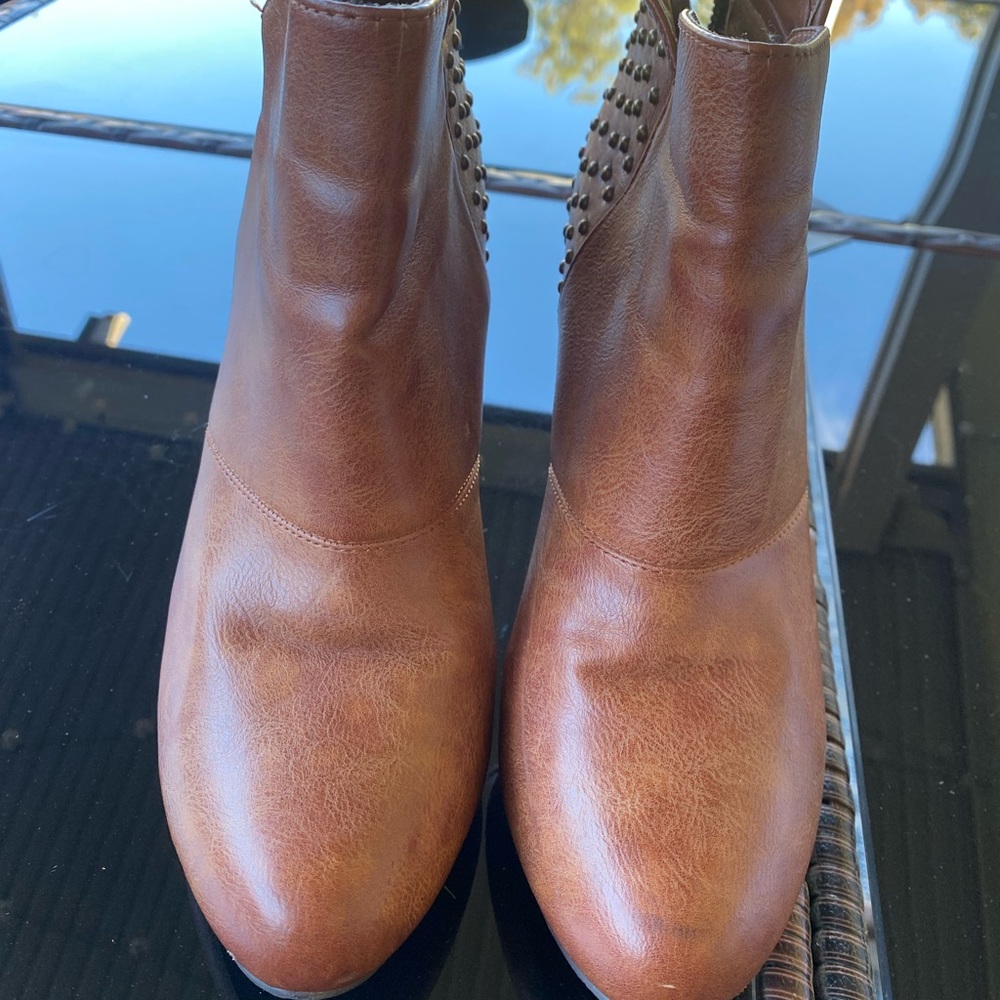 Brown booties size 8